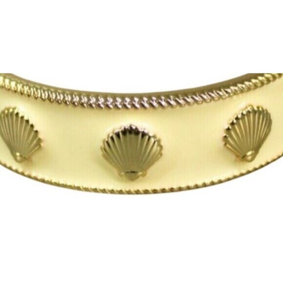 Lilly Pulitzer 2 pc Gold plated & enamel seashell bracelet & elephant key ring - Picture 9 of 9